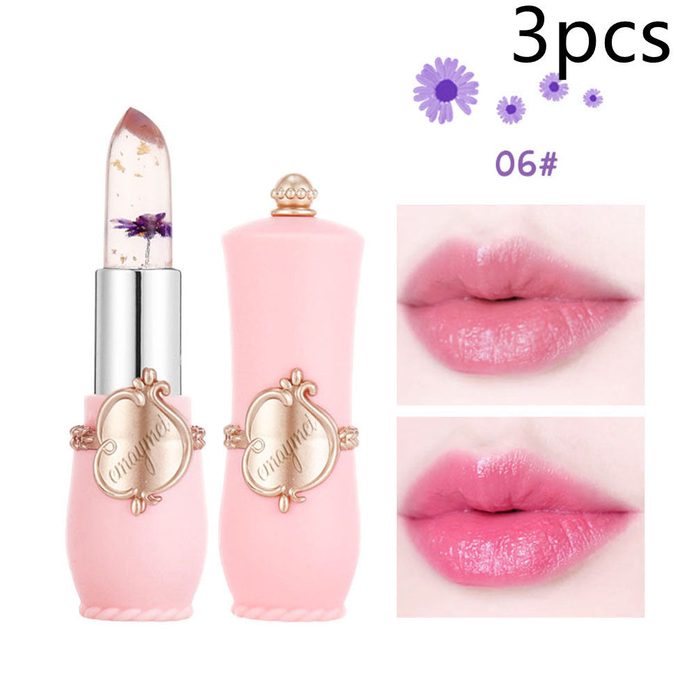 Maymei Moisturizing Lip Balm Dried Flower Color Changing Lipstick 06color 3PCS