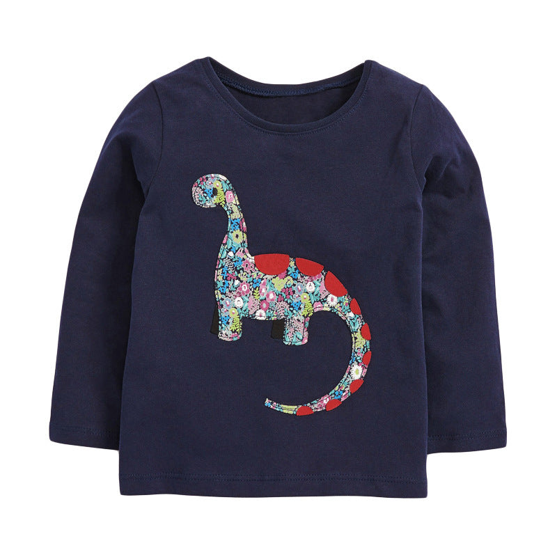 Knitted cotton boy t-shirt Black