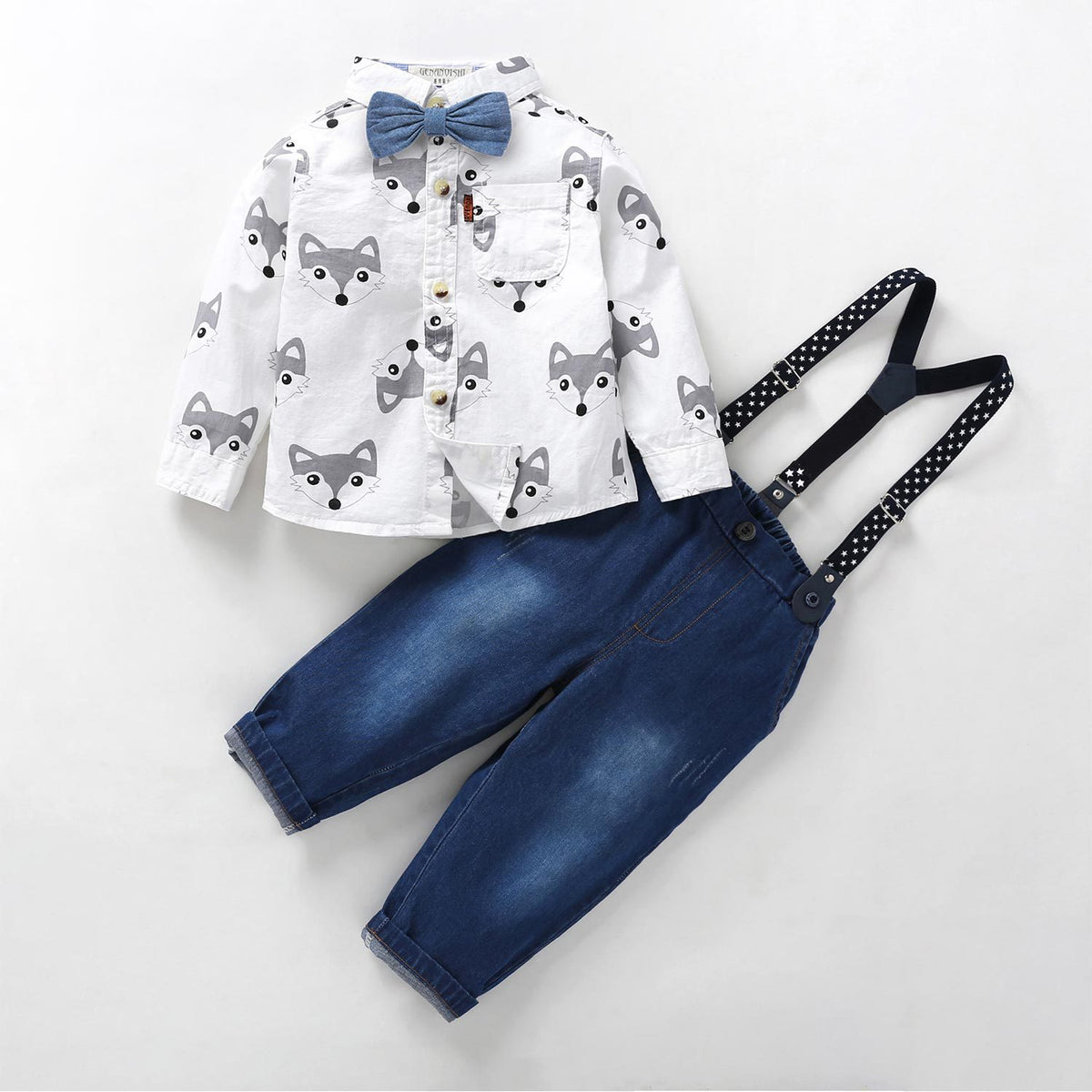 Three-piece suit of gentleman dress suspenders B color