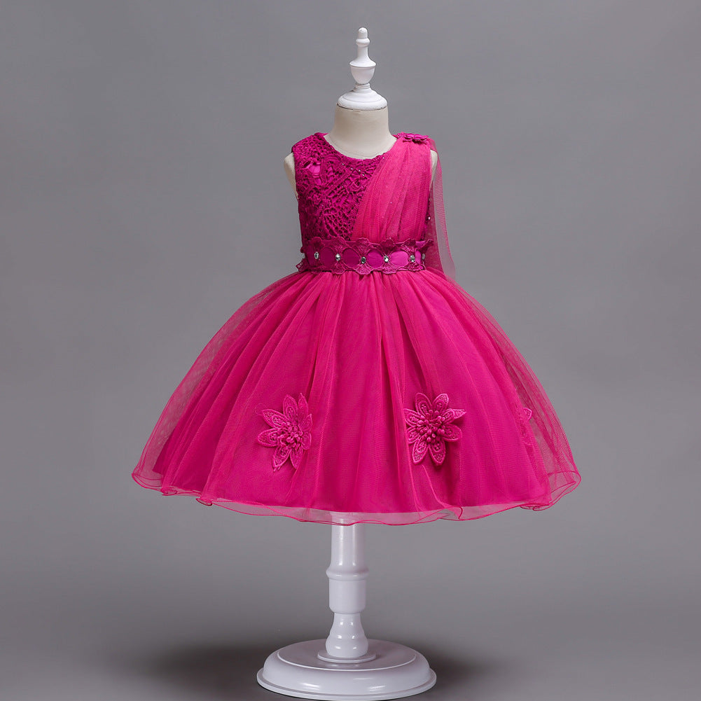 baby girl dress Rose Red