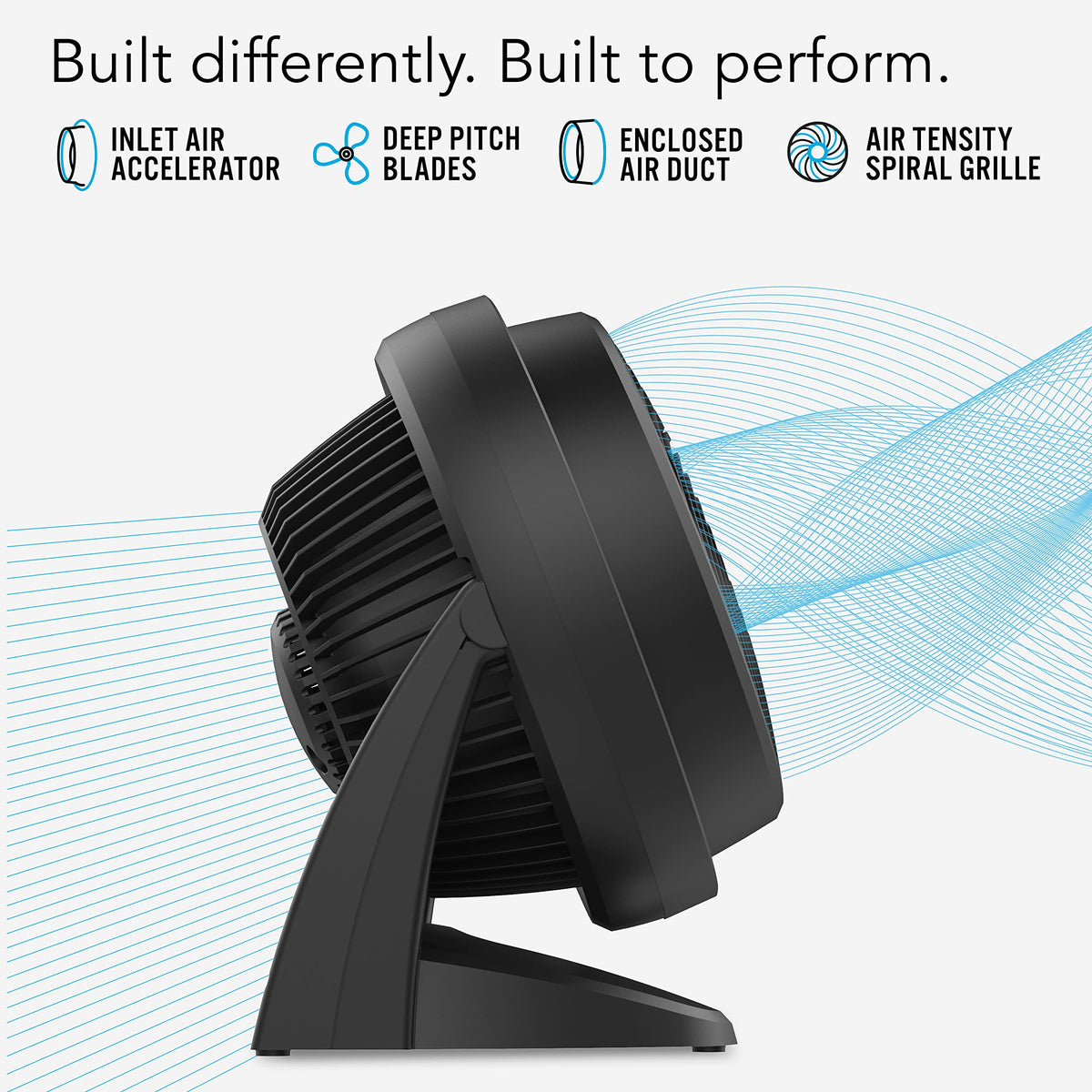 Vornado 630 Mid-Size Whole Room Air Circulator Fan for Home, 3 Speed Settings, Adjustable Tilt, Removable Grill, 9 Inch, Powerful Airflow, Manual Control Dial, Quiet Fan for Bedroom, Black
