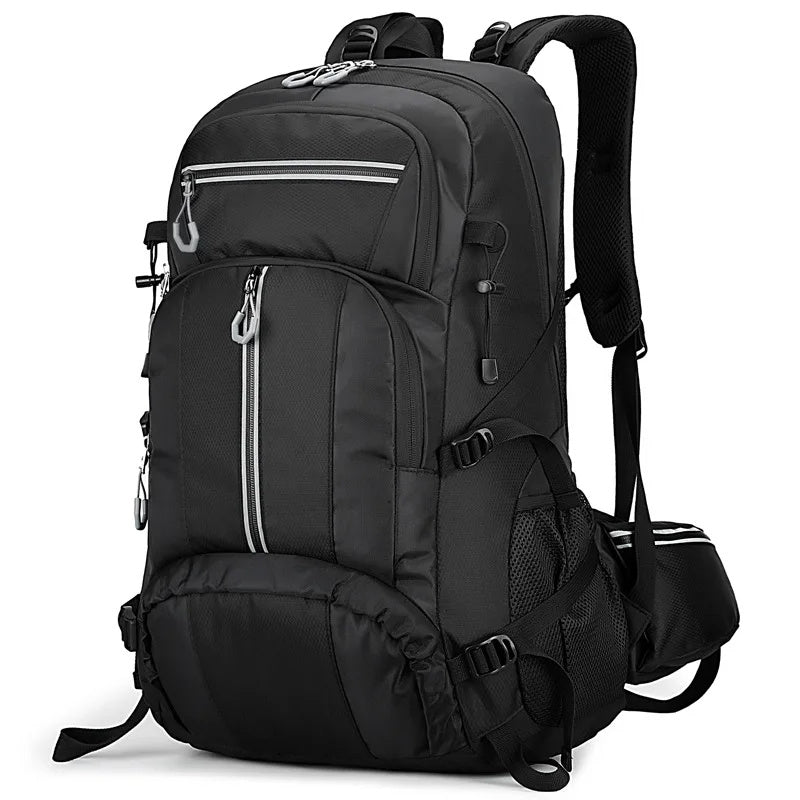 50L Fishing Backpack Large Capacity Camping Bags Outdoor Sport Hiking Trekking Climbing Travel Shoulder Backpacks Shoes Pack Black