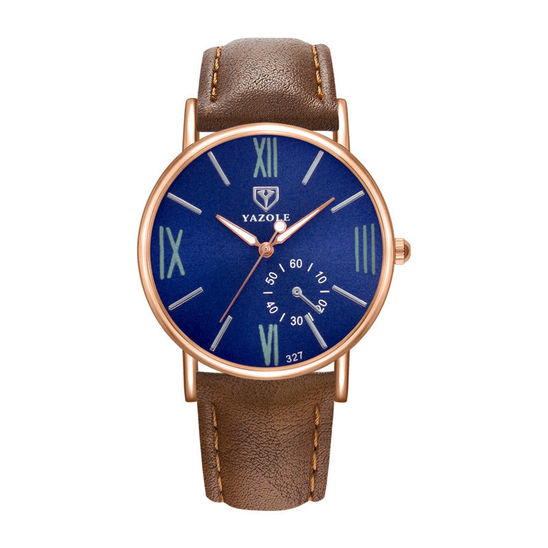 Luminous Women's Watch Fashion Watch Women's Quartz Watch Large Dial Ladies Watch Blue brown