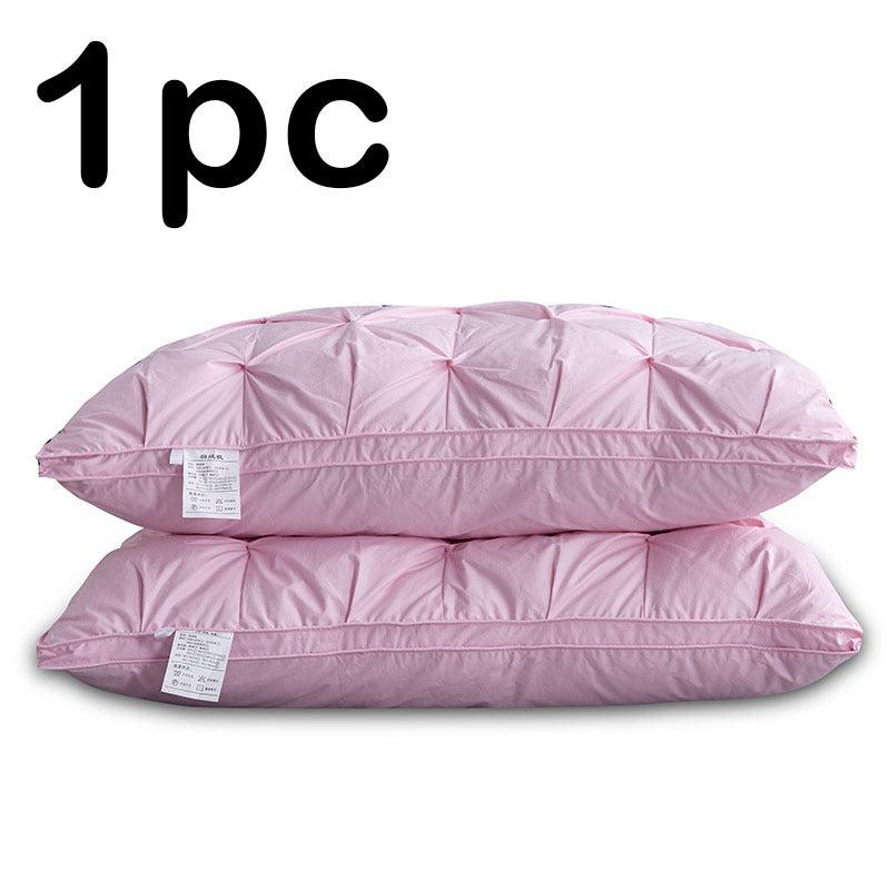 Five-star Hotel Down Pillow 95 White Goose Down Pillow Pink 48X74cm