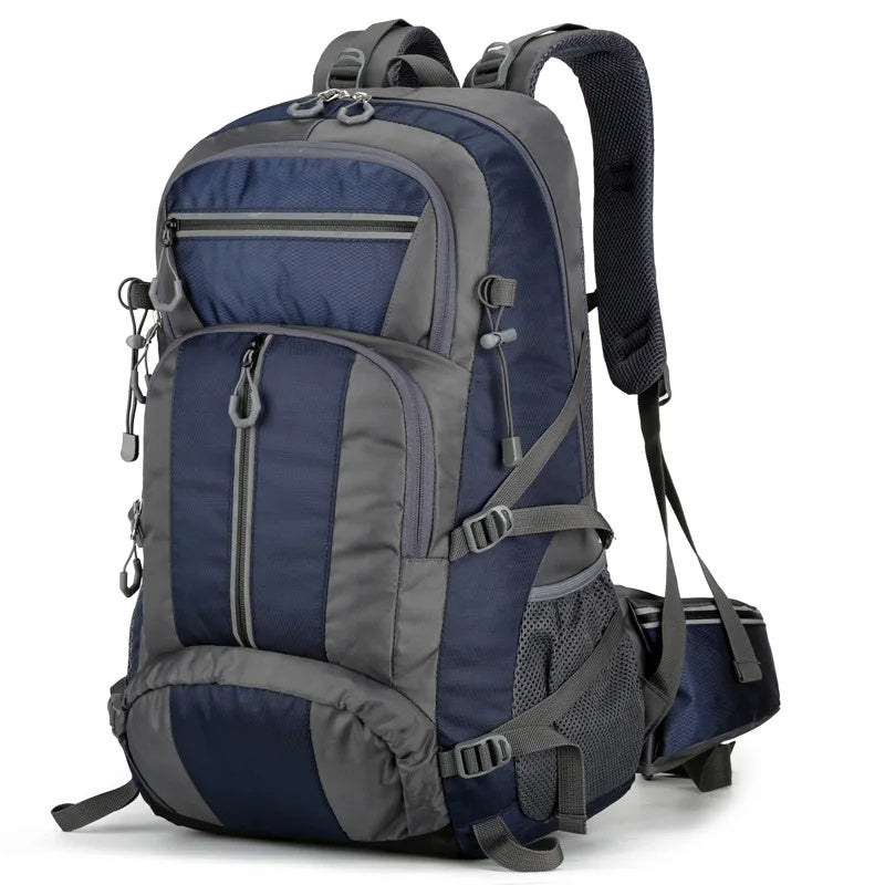 50L Fishing Backpack Large Capacity Camping Bags Outdoor Sport Hiking Trekking Climbing Travel Shoulder Backpacks Shoes Pack Grey
