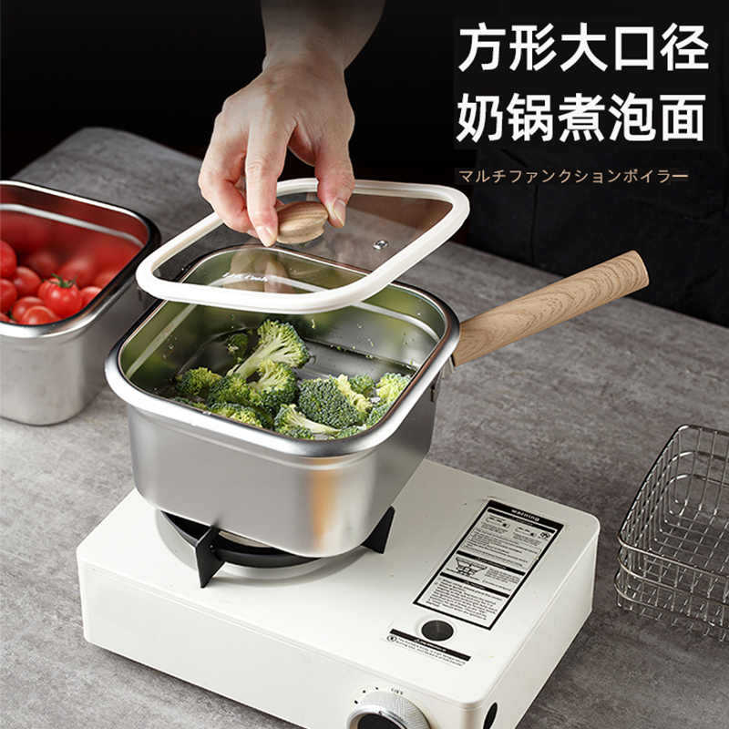 Cross-border Stainless Steel Fryer Household Small Fryer Outdoor Multi-functional Portable Fryer For Gas