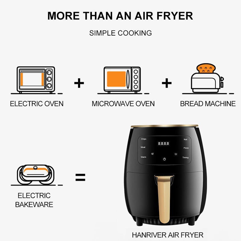Air Fryer New Air Fryer Household Large Capacity Potato Chip Machine Multi-functional Electric Fryer For Cross-border