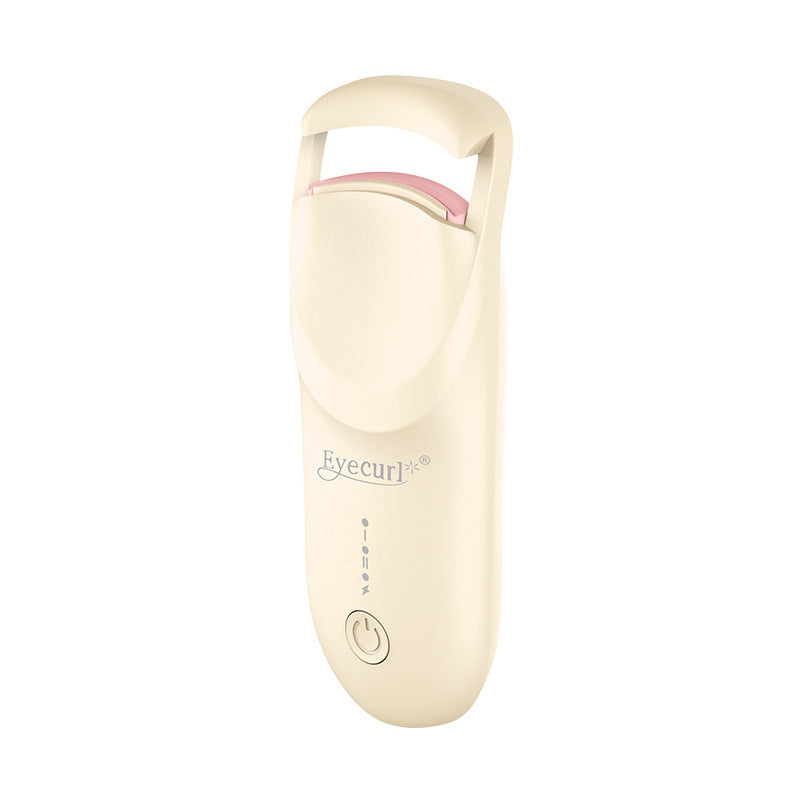 Eyelash Curler Electric Heating Eyelash Curler Electric Ironing Chinese Packaging Apricot