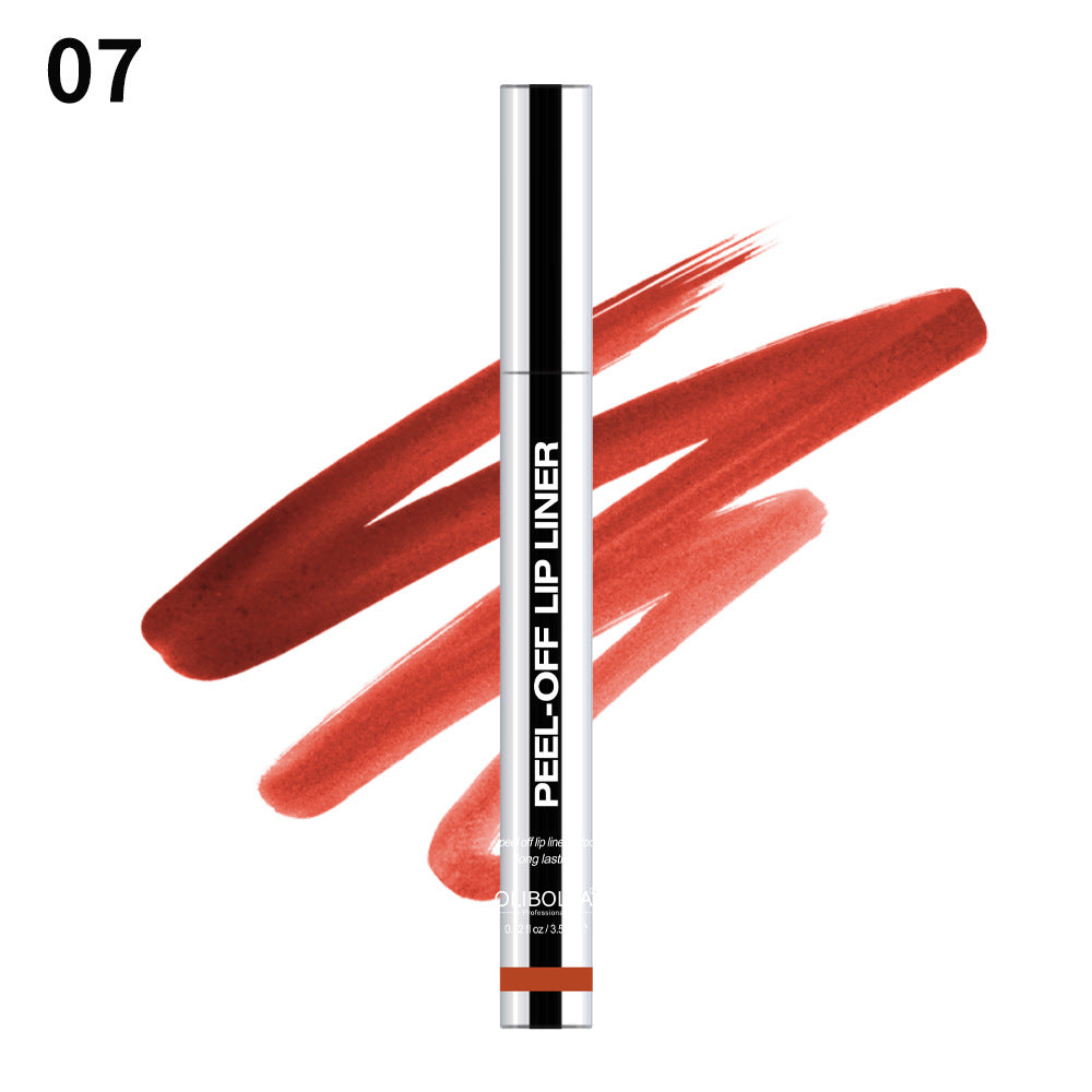 Tear-off Lip Liner Dyeing Stripping No Falling No Makeup Lip Pen Lipstick Show Lip Color. 07# 3.5ml