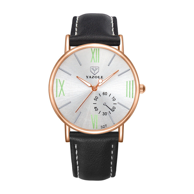 Luminous Women's Watch Fashion Watch Women's Quartz Watch Large Dial Ladies Watch Silver black