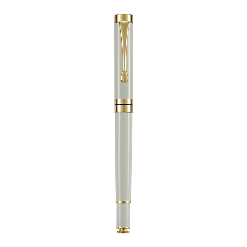 Metal 26 Pen Calligraphy Practice Ink Pen Advertising Gift White Gold Clip
