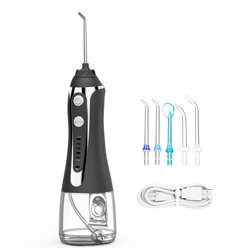 Portable Oral Irrigator 300ml Dental Water Flosser Jet 5 Mod Black