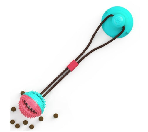 Dog Toys Silicon Suction Cup Tug Interactive Dog Ball Toy For Pet Chew Bite Tooth Cleaning Toothbrush Feeding Pet Supplies G