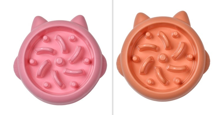 Pet Dog Cat Slow Feeder Bowls Anti Choking Slow Feeder Dish Bowl Home Dog Eating Plate Anti Gulping Bowl Supplies Set1