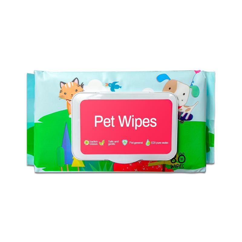 Dog And Cat Wet Wipes, Fragrance Free, Plant.based SKIP THE BATH Gentle Cleansing AndDeodorizing,Hypoallergenic, Wipes For PawsEars, Fur, Eye Ducts And Butt 4PCS