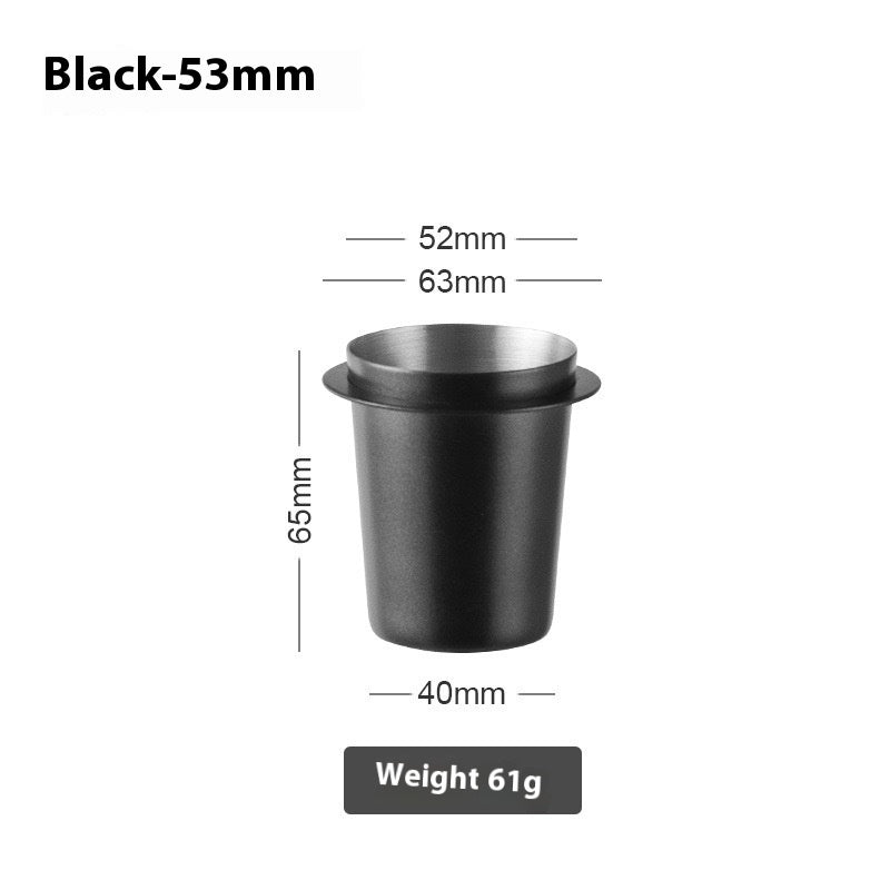 304 Stainless Steel Coffee Connection Powder Cup 53mm Black