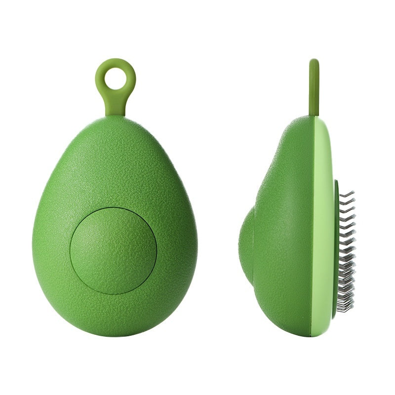 Cat Brush Hair Remover Cleaning Avocado Shaped Dog Grooming Tool Pet Combs Brush Stainless Steel Needle Pet Cleaning Care 13X8X5cm Avocado Green