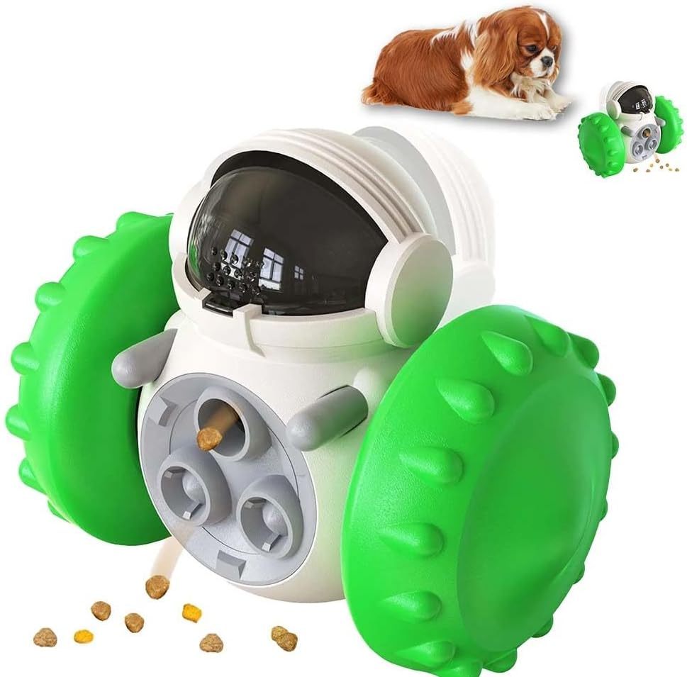 Dog Treat Toy For Small Dogs Food Dispenser Toy Interactive Dog Toy Cat Slow Feeder Toy Treat Dispenser For Dog IQ Training Durable And Suitable For Dogs And Cats Green