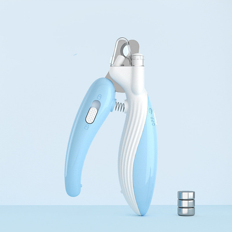Pet Nail Clippers Dog Nail Clippers Cat Nail Clippers LED Electric Nail Grinder Pet Supplies LED Light Pet Nail Clippers Light Blue