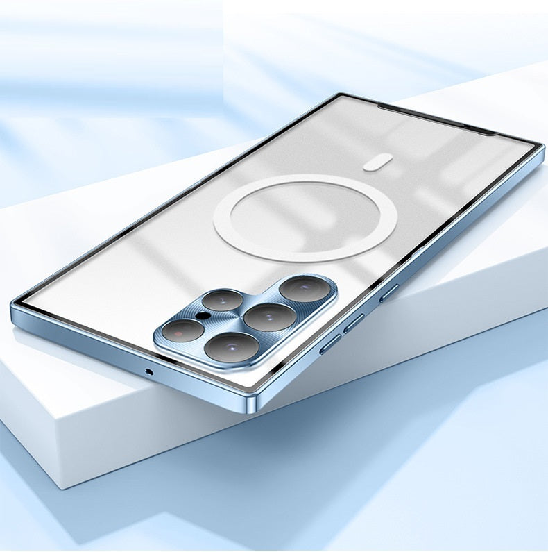 All-inclusive Protective Metal Magnetic Charging Mobile Phone Case