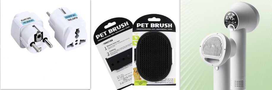 Smart Pet Hair Dryer Dog Golden Retriever Cat Grooming Hairdressing Blow & Comb Silent No Harm Pet Cleaning Supplies Pet Products Whiteset German