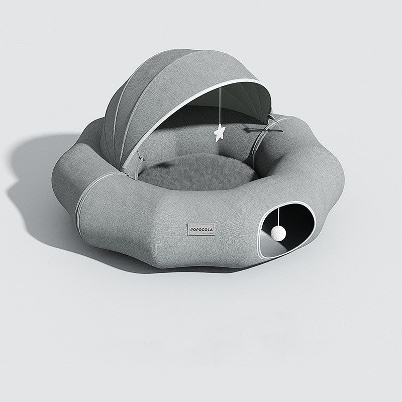Cat Tunnel Donut Tunnel Crawl Shelter Foldable Cat tunnel nest