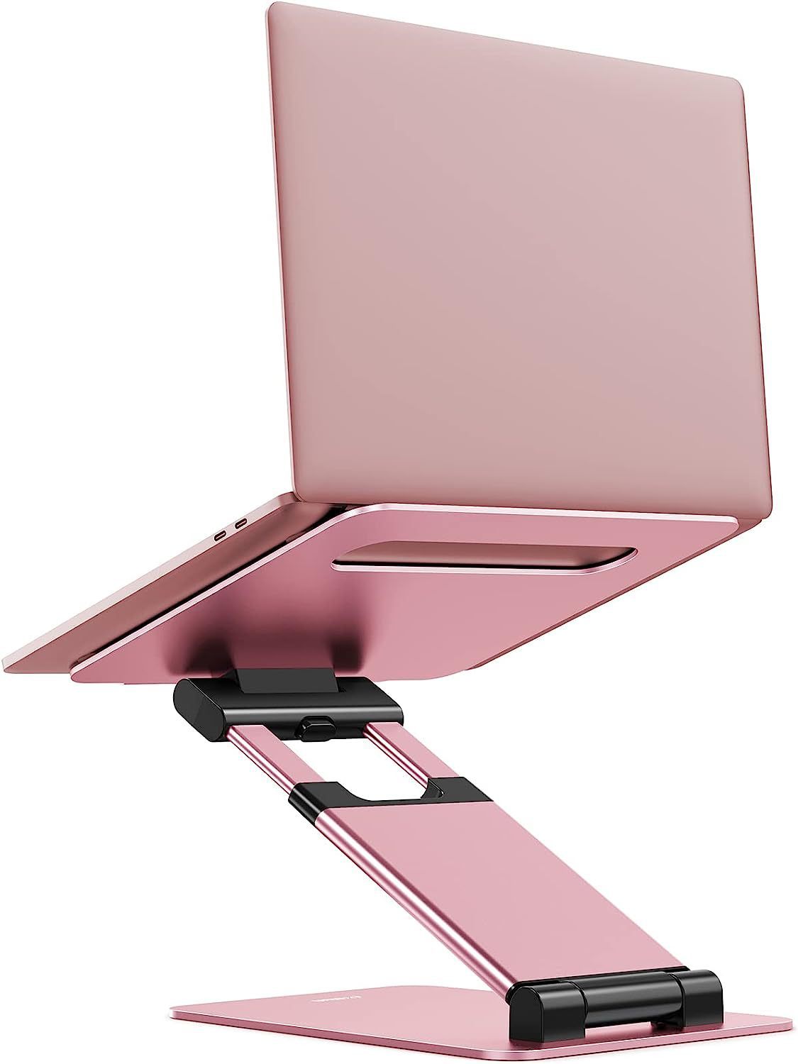 Notebook Bracket Laptop Bracket Aluminum Alloy Desktop Adjustable Base 360-degree Rotation DT018 Rose Gold