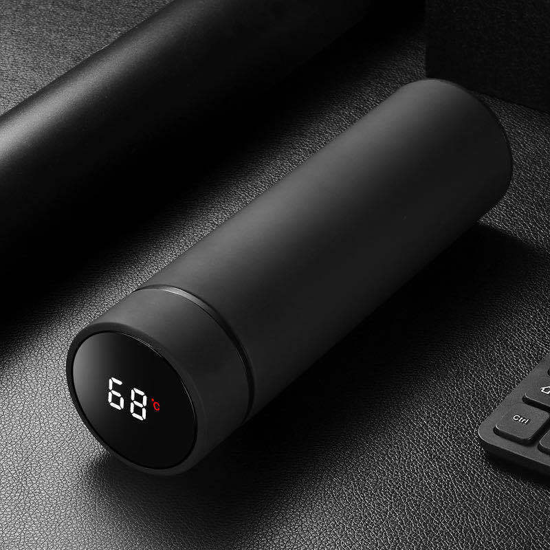 450ml Stainless Steel Water Bottle Double Wall Vacuum Insulated Business Travel Sport Outdoor Water Bottle With temperature Black