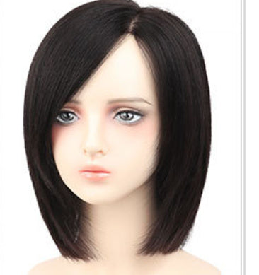 Wig Female Full Human Hair Wig Natural Color 30cm