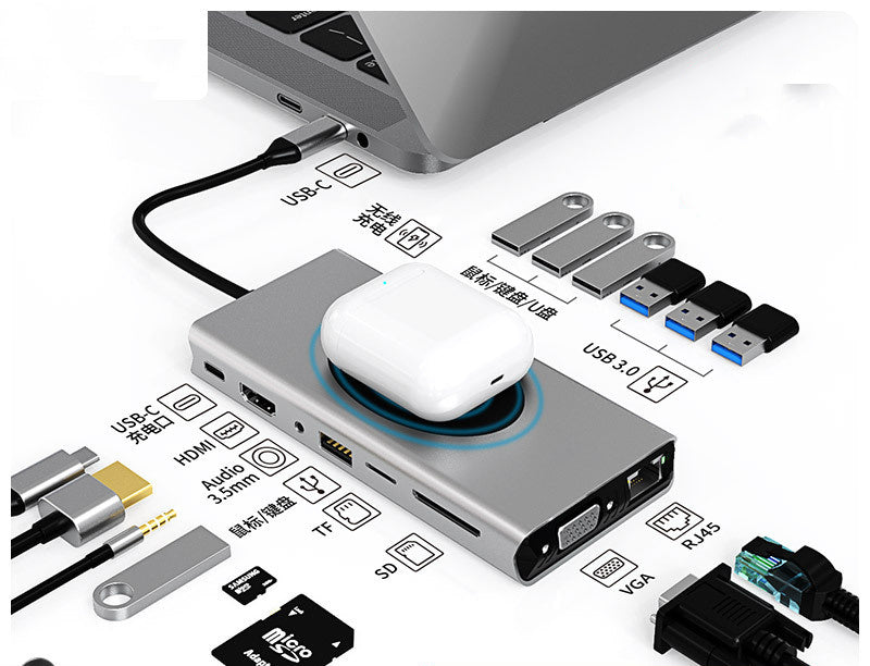 Hub Multi-function Hub HDMI Docking Station Notebook Converter 10in1