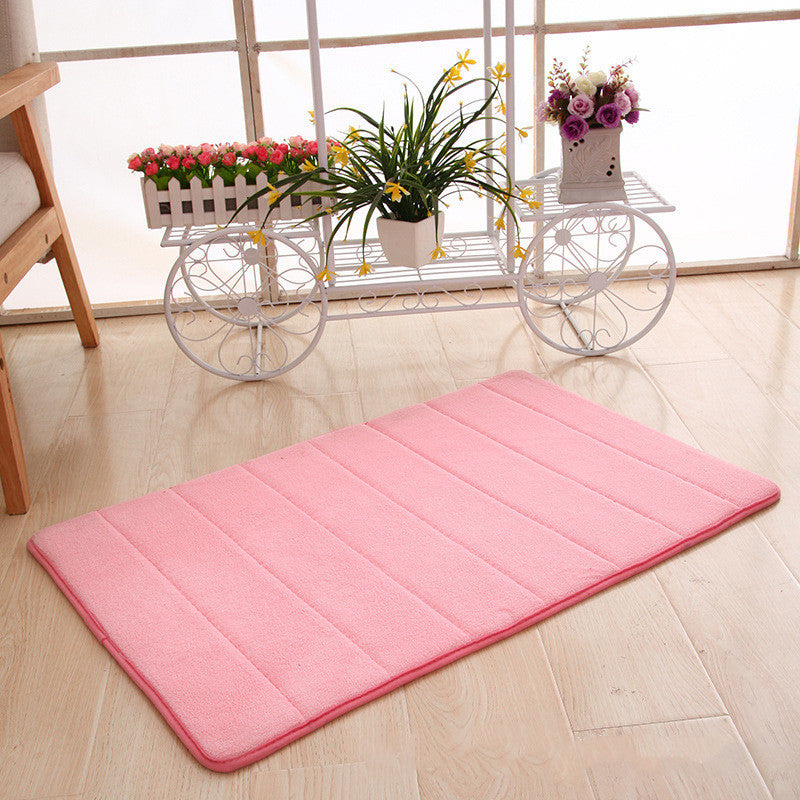 Memory Cotton Carpet Pink