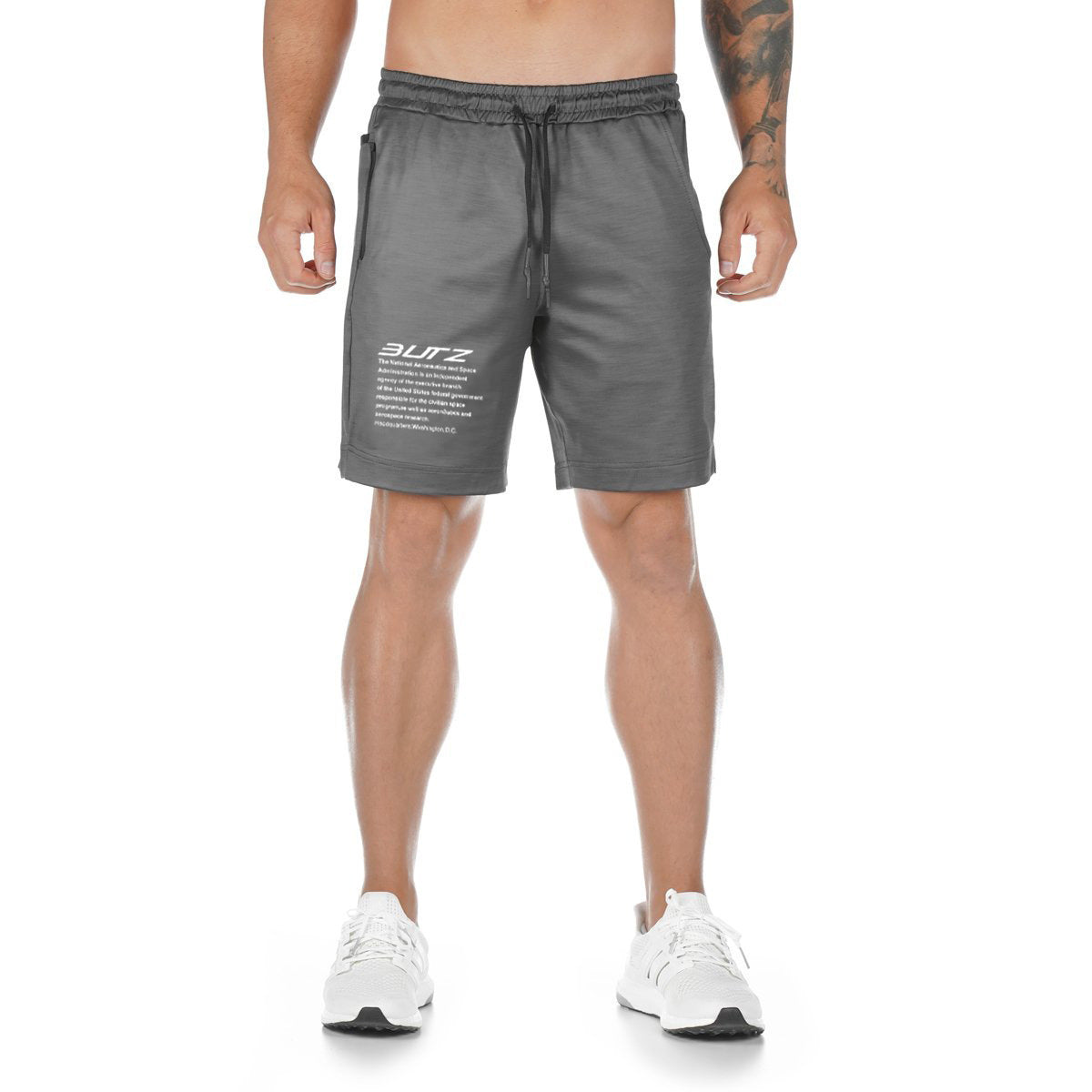 New Muscle Workout Brothers Fitness Shorts Fitness Sports Running Breathable Slim Fit Gray