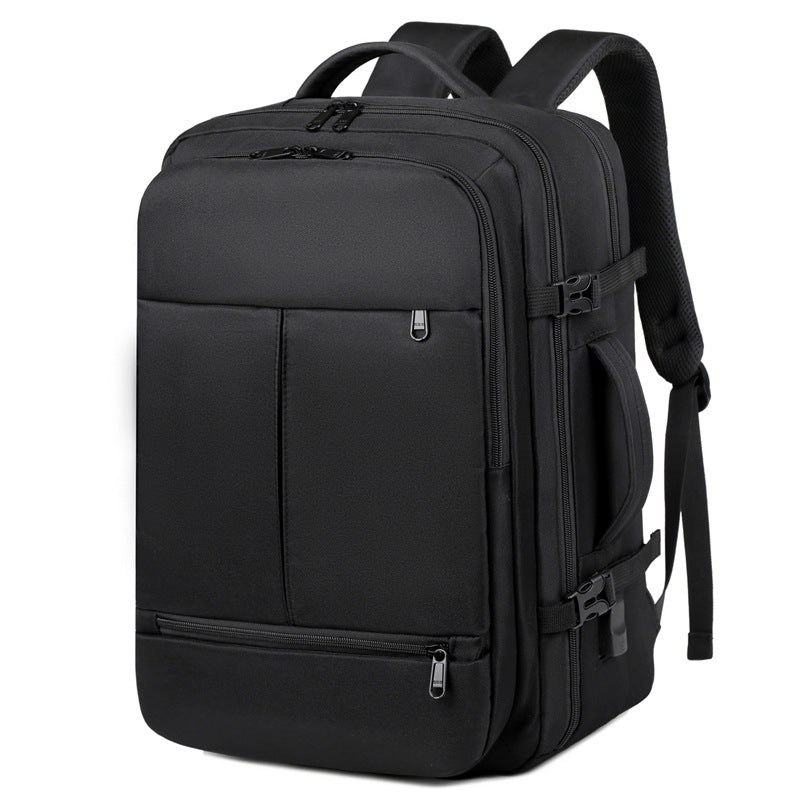 Large Capacity Backpack For Women Men Multiple Pockets And Zippers Versatile Computer Bags Business Travel Backpack Black