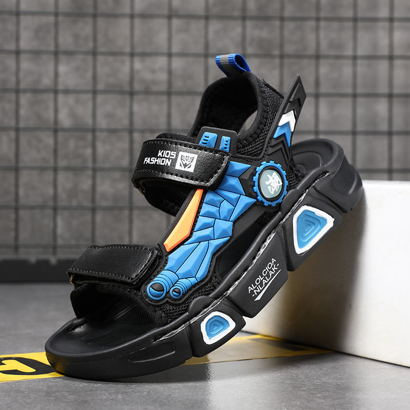 New Boys Beach Velcro Soft Sole Sandals 2121black blue