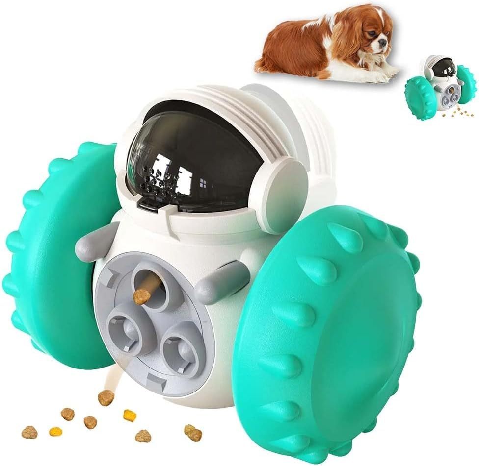 Dog Treat Toy For Small Dogs Food Dispenser Toy Interactive Dog Toy Cat Slow Feeder Toy Treat Dispenser For Dog IQ Training Durable And Suitable For Dogs And Cats Lake blue