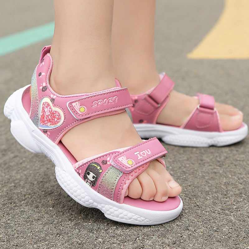 Girls' Lightweight Soft Sole Sneakers Pink