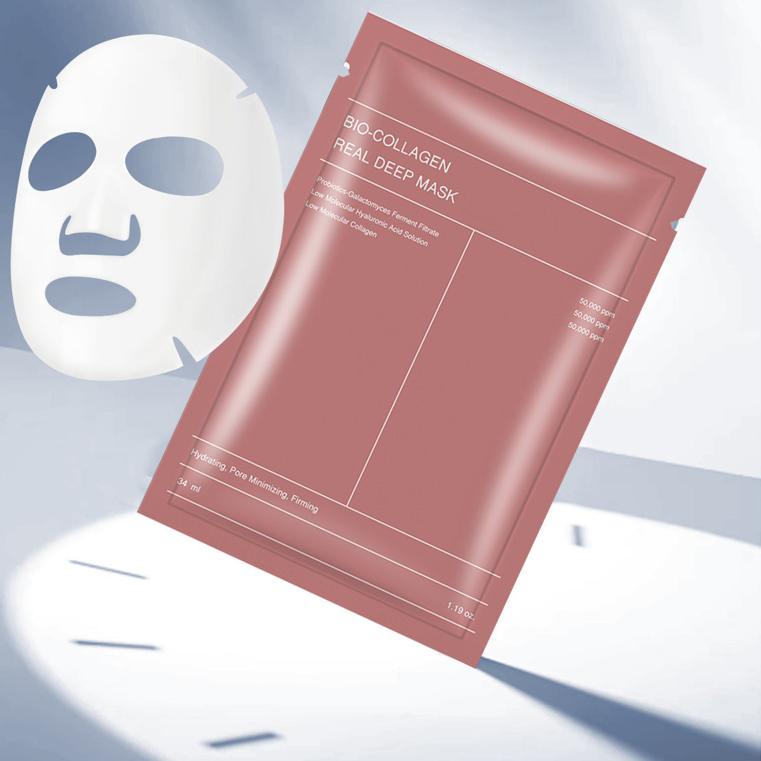 Collagen Facial Mask for Hydration and Bio-Collagen Real Deep Mask, Hydrating Overnight Hydrogel Mask, Pore Minimizing, Elasticity, Plumping Improvement, Korean Skincare, Stocking Stuffers for Teen Girls