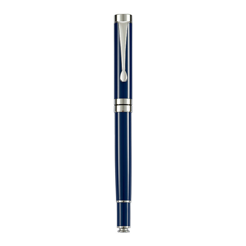 Metal 26 Pen Calligraphy Practice Ink Pen Advertising Gift Blue Silver Clip