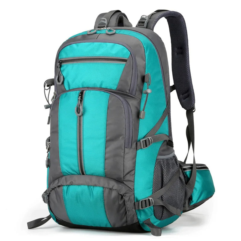 50L Fishing Backpack Large Capacity Camping Bags Outdoor Sport Hiking Trekking Climbing Travel Shoulder Backpacks Shoes Pack Blue
