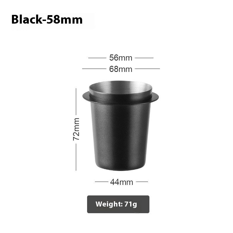 304 Stainless Steel Coffee Connection Powder Cup 58mm Black