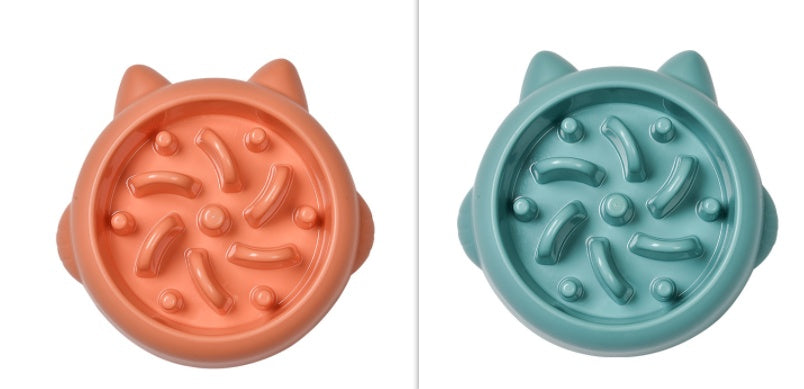 Pet Dog Cat Slow Feeder Bowls Anti Choking Slow Feeder Dish Bowl Home Dog Eating Plate Anti Gulping Bowl Supplies Set