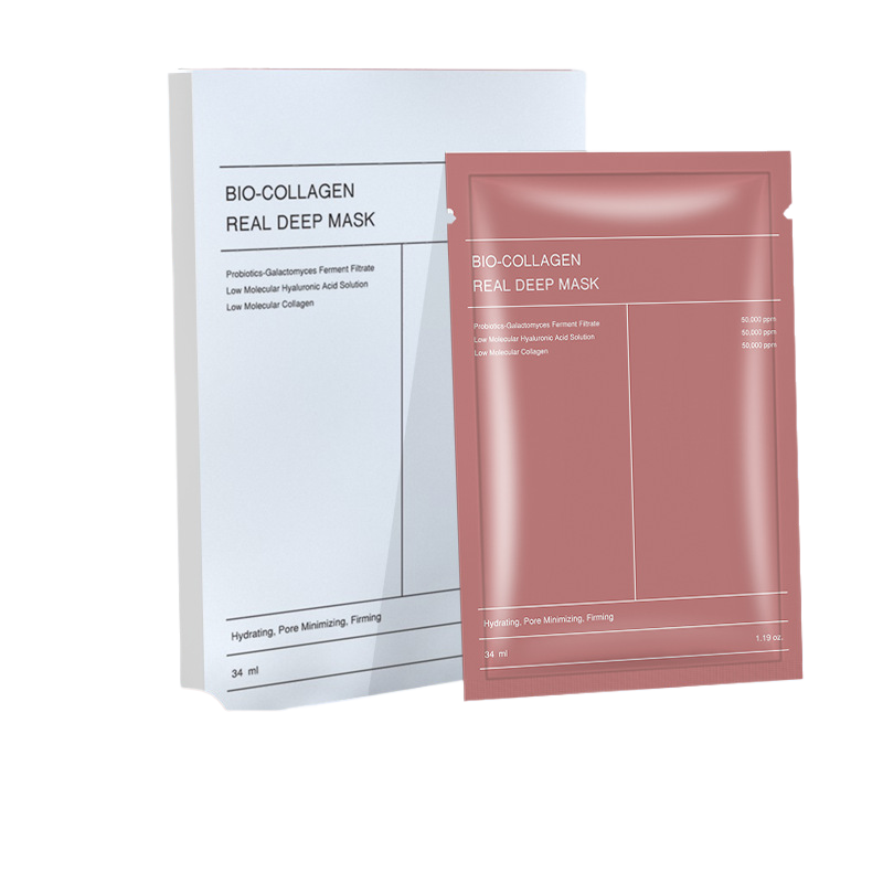 Collagen Facial Mask for Hydration and Bio-Collagen Real Deep Mask, Hydrating Overnight Hydrogel Mask, Pore Minimizing, Elasticity, Plumping Improvement, Korean Skincare, Stocking Stuffers for Teen Girls