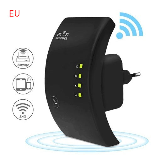 Wifi Repeater Black EU Plug