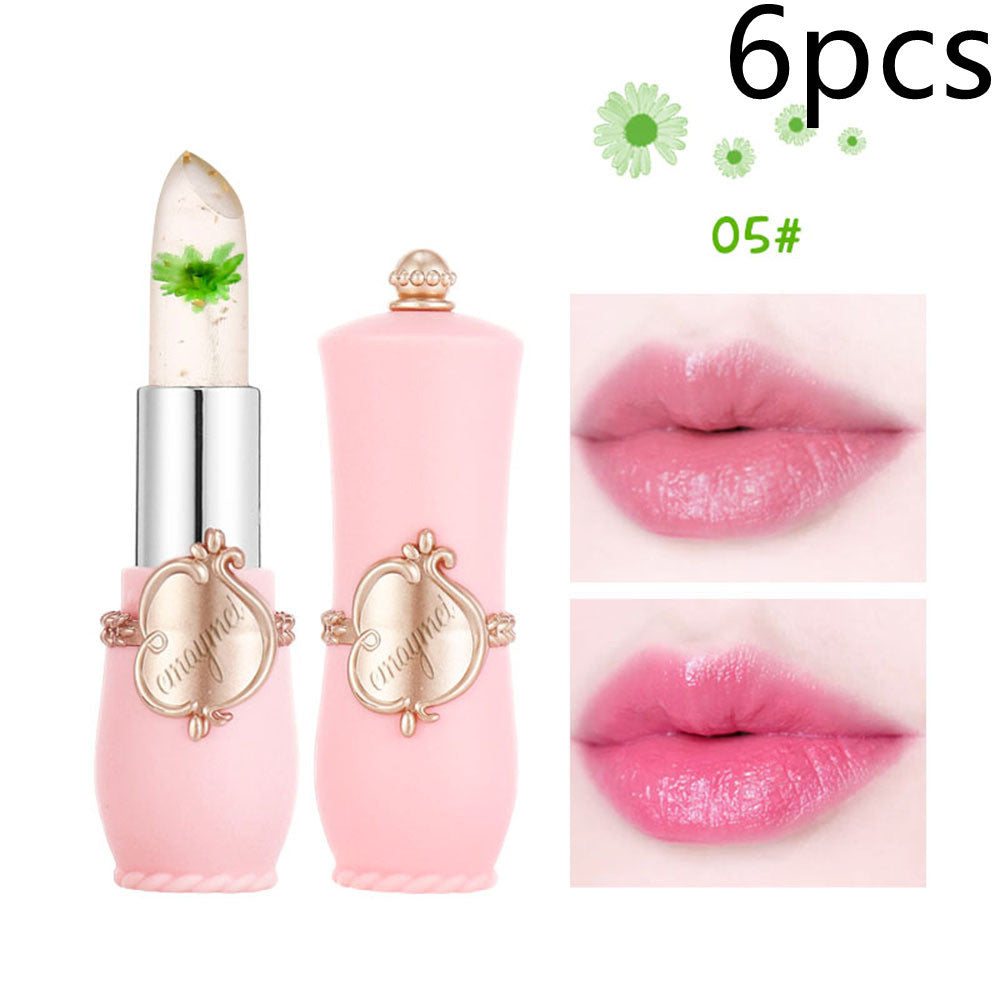 Maymei Moisturizing Lip Balm Dried Flower Color Changing Lipstick 05color 6PCS