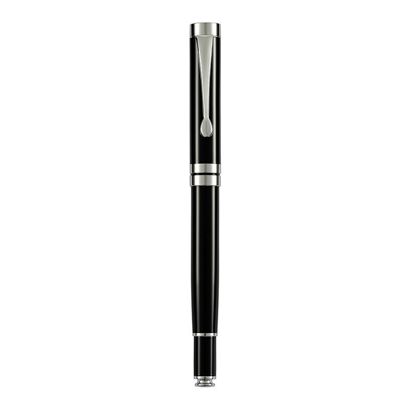 Metal 26 Pen Calligraphy Practice Ink Pen Advertising Gift Black Silver Clip