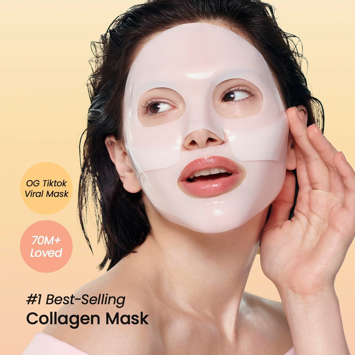 Collagen Facial Mask for Hydration and Bio-Collagen Real Deep Mask, Hydrating Overnight Hydrogel Mask, Pore Minimizing, Elasticity, Plumping Improvement, Korean Skincare, Stocking Stuffers for Teen Girls