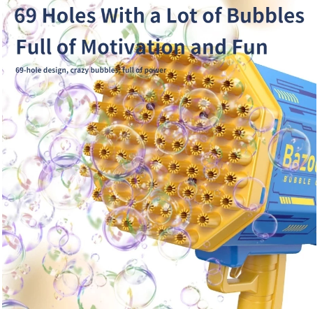 Electric Automatic Soap Rocket Bubbles Machine LED Kids Toys